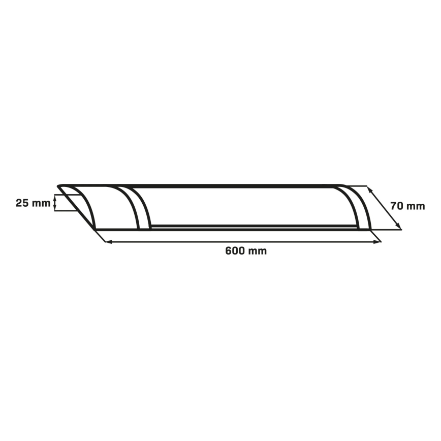LED Zářivkové svítidlo LED/18W/230V 4000K 60 cm černá