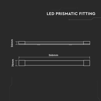 LED Zářivkové svítidlo LED/20W/230V 4000K 60 cm bílá