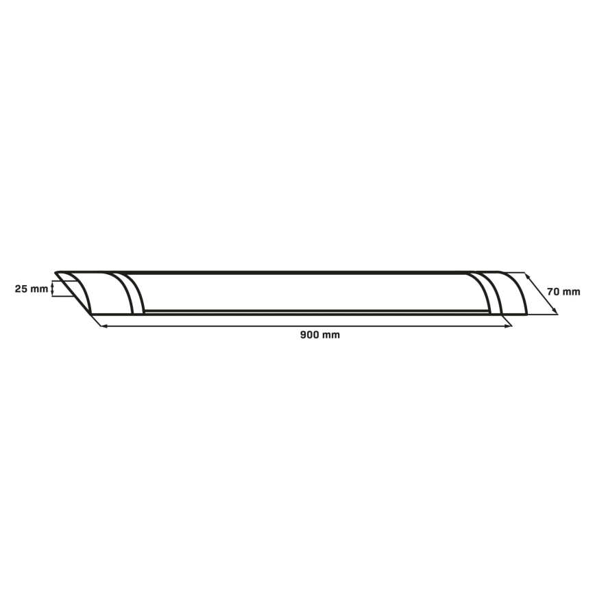 LED Zářivkové svítidlo LED/30W/230V 4000K 90 cm černá