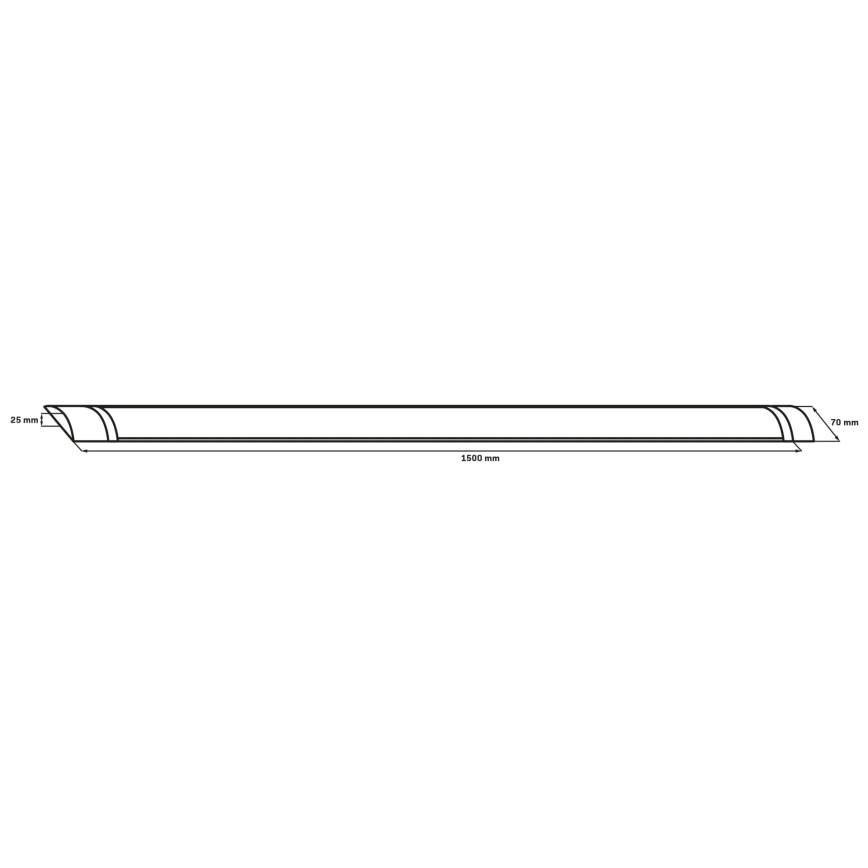 LED Zářivkové svítidlo LED/50W/230V 4000K 150 cm černá