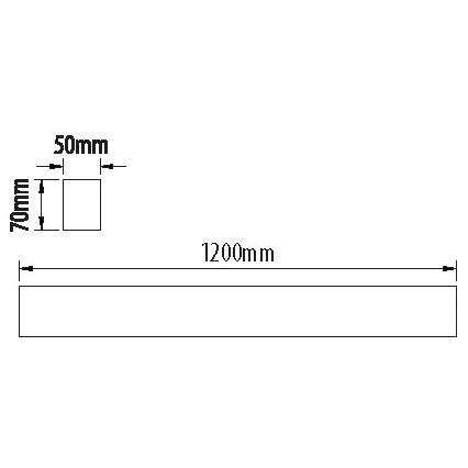LED Zářivkové svítidlo LINIK LED/40W/230V 4000K černá