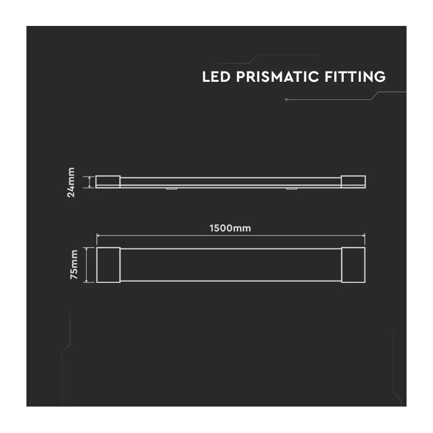 LED Zářivkové svítidlo SAMSUNG CHIP LED/50W/230V 6500K 150 cm