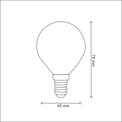 LED Žárovka 1xE14/2,5W/230V 3000K
