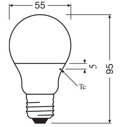 LED Žárovka A40 E27/4,9W/230V 2700K - Osram