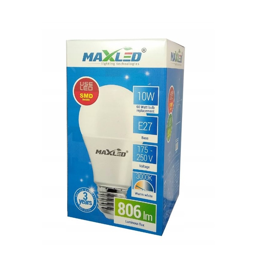 LED Žárovka A60 E27/10W/230V 3000K