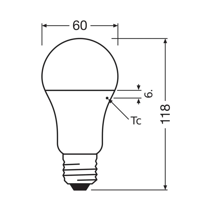 LED Žárovka A60 E27/13W/230V 3000K - Osram