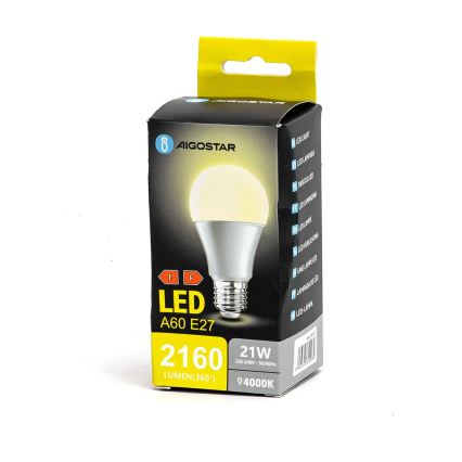 LED Žárovka A60 E27/21W/230V 4000K - Aigostar