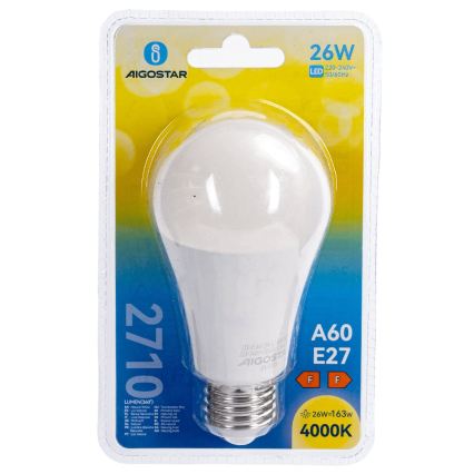 LED Žárovka A60 E27/26W/230V 4000K - Aigostar