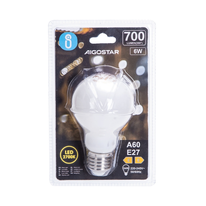 LED Žárovka A60 E27/6W/230V 330° 2700K - Aigostar