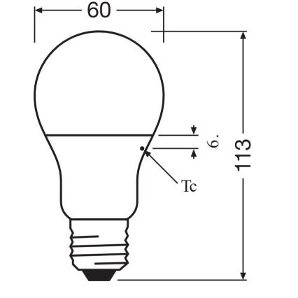 LED Žárovka A60 E27/8,5W/230V 2700K - Osram