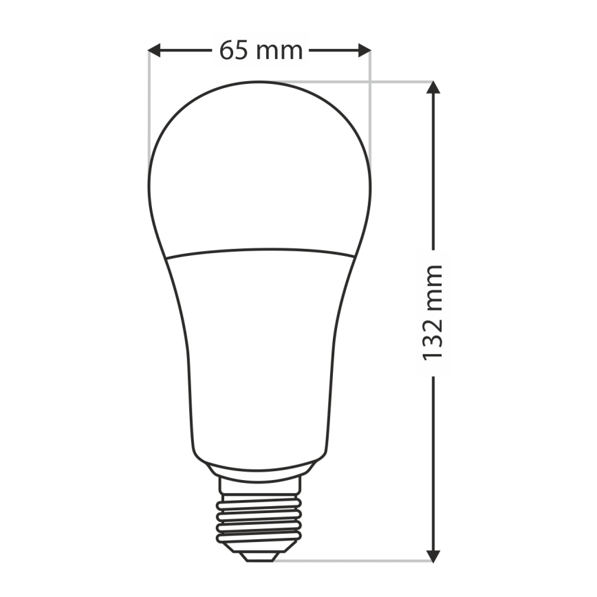 LED Žárovka A65 E27/18W/230V 4200K
