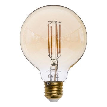 LED Žárovka AMBER G95 E27/6,5W/230V 3200K