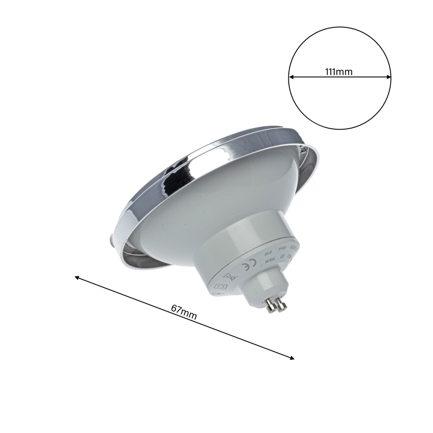 LED Žárovka AR111 GU10/12W/230V 4000K 24°