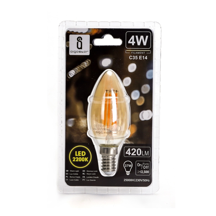 LED Žárovka C35 E14/4W/230V 2200K - Aigostar