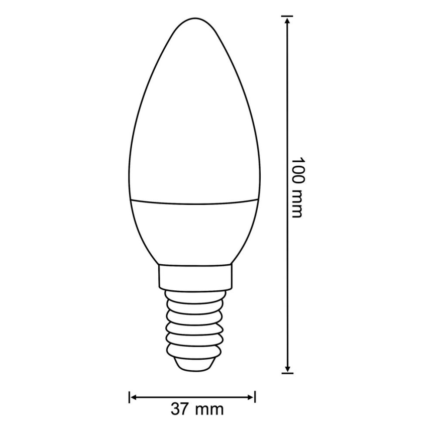LED Žárovka C37 E14/3W/230V 4000K