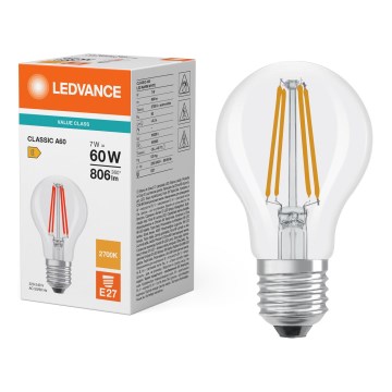 LED Žárovka CLASSIC FILAMENT A60 E27/7W/230V 2700K - Ledvance