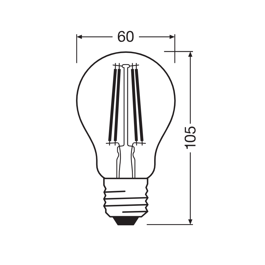 LED Žárovka CLASSIC FILAMENT A60 E27/7W/230V 2700K - Ledvance