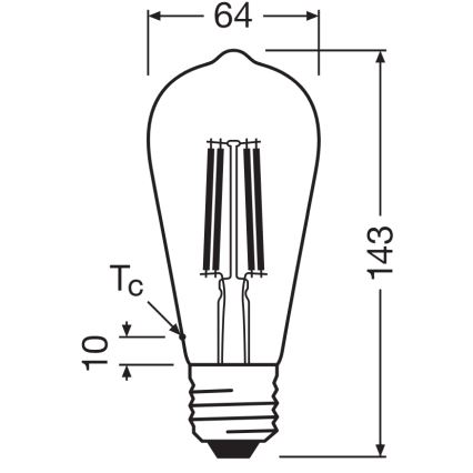LED Žárovka CLASSIC FILAMENT E27/6,5W/230V 4000K - Osram