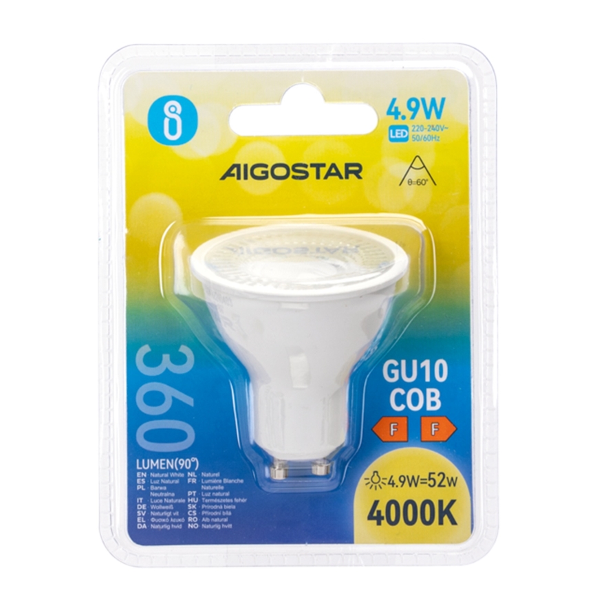 LED Žárovka COB GU10/4,9W/230V 4000K - Aigostar