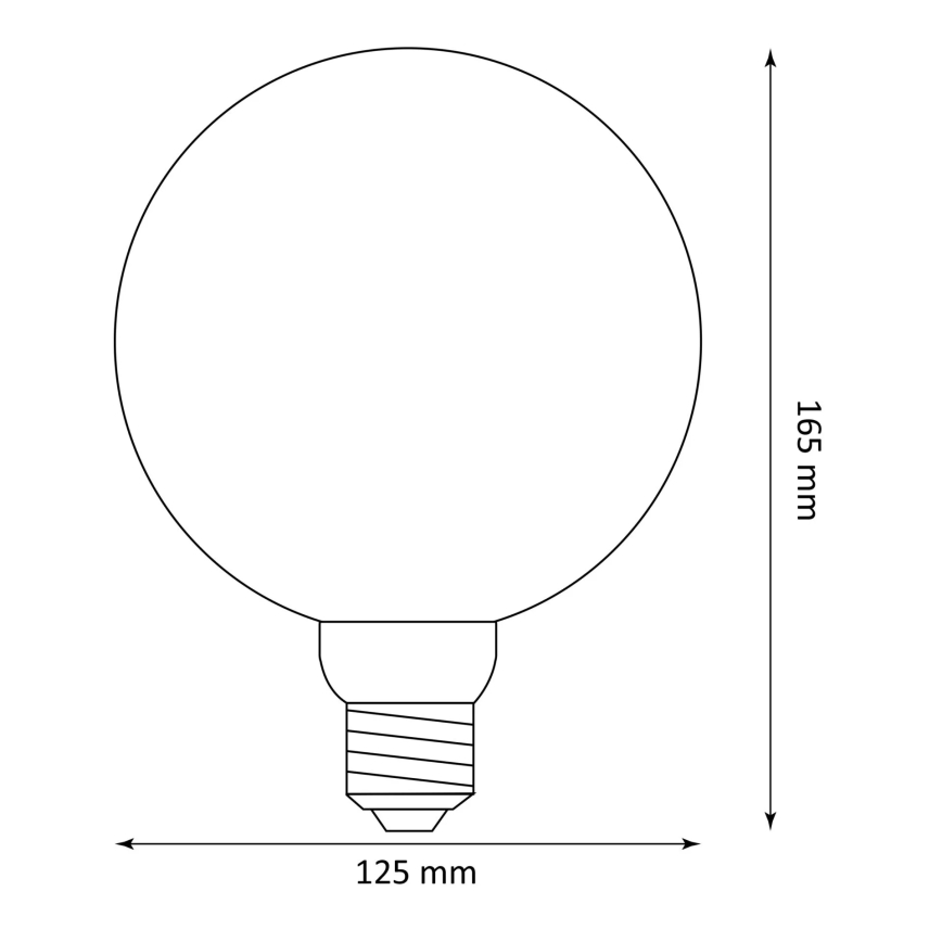 LED Žárovka DECO VINTAGE FILAMENT G125 E27/4W/230V 1800K