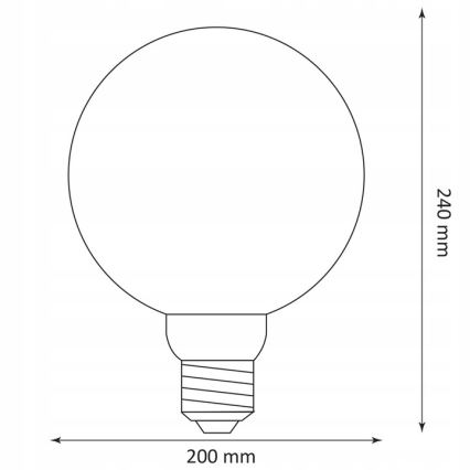 LED Žárovka DECO VINTAGE G200 E27/4W/230V 1800K