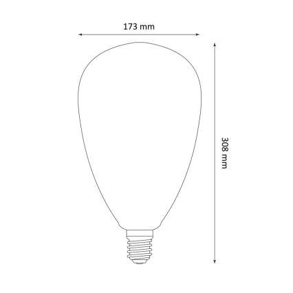 LED Žárovka DECO VINTAGE S173 E27/4W/230V 1800K