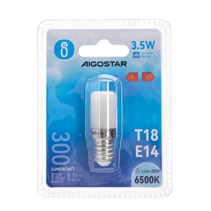 LED Žárovka do lednice T18 E14/3,5W/230V 6500K - Aigostar