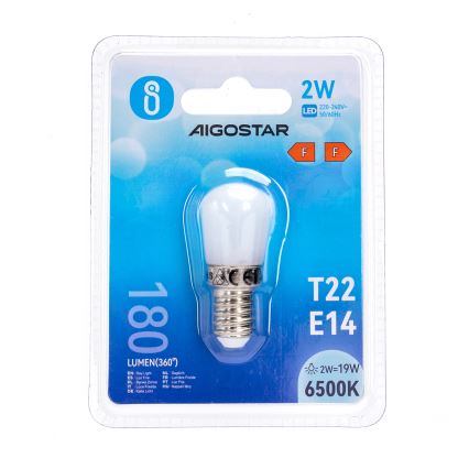 LED Žárovka do lednice T22 E14/2W/230V 6500K - Aigostar