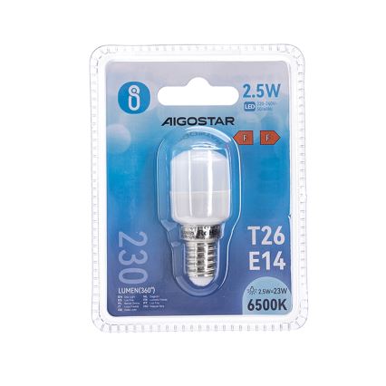 LED Žárovka do lednice T26 E14/2,5W/230V 6500K - Aigostar