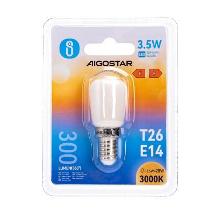 LED Žárovka do lednice T26 E14/3,5W/230V 3000K - Aigostar