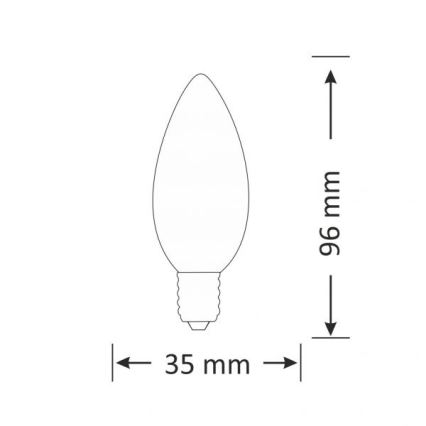LED žárovka E14/3,7W/230V 2200K