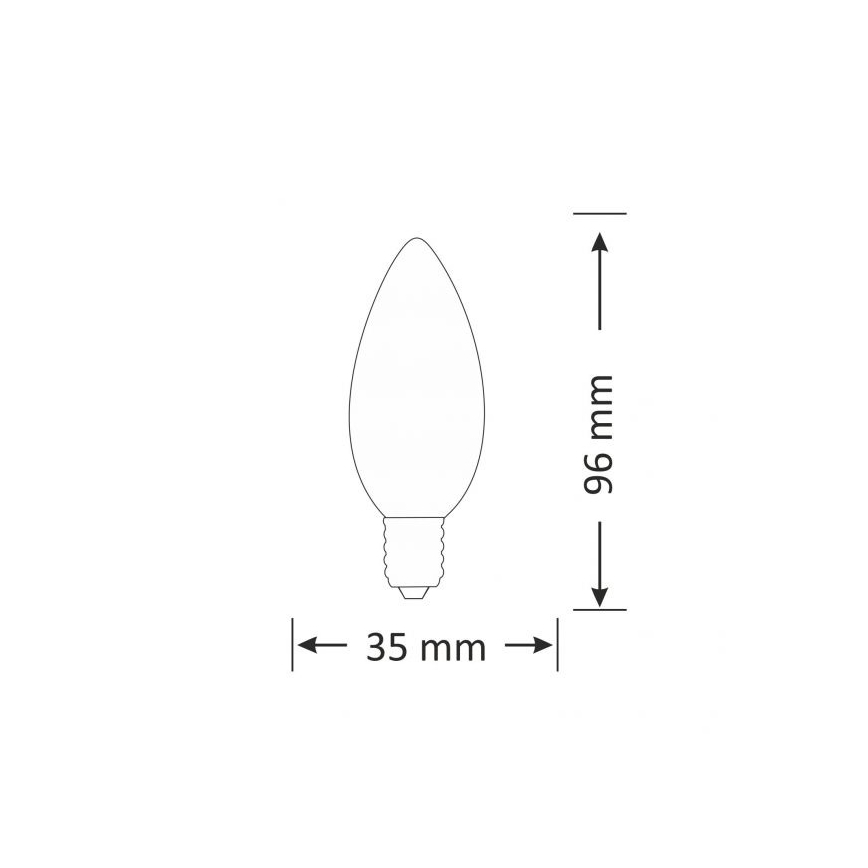 LED žárovka E14/3,7W/230V 2200K