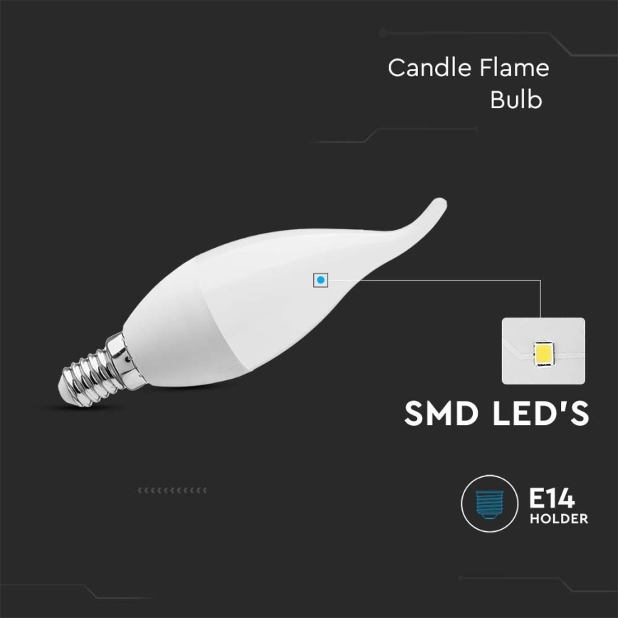 LED Žárovka E14/3,7W/230V 3000K