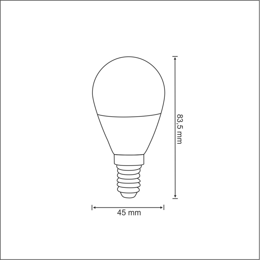 LED Žárovka E14/4,9W/230V 3000K