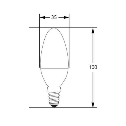 LED Žárovka E14/4W/230V 2700-3000K