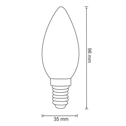 LED Žárovka E14/4W/230V 3000K