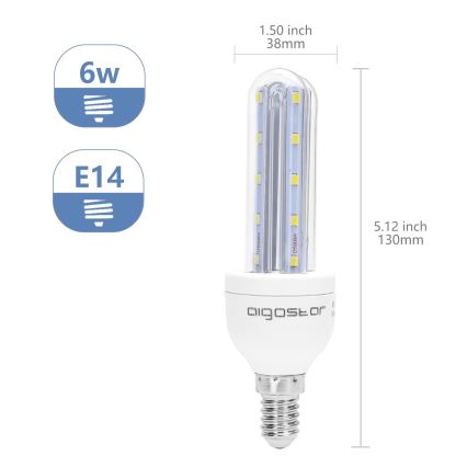 LED Žárovka E14/6W/230V 6500K - Aigostar