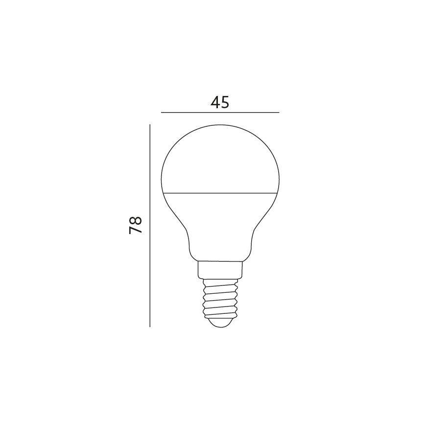 LED Žárovka E14/7W/230V 3000K 525lm