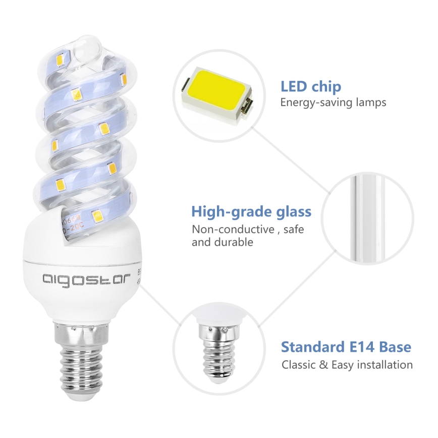 LED Žárovka E14/7W/230V 3000K - Aigostar