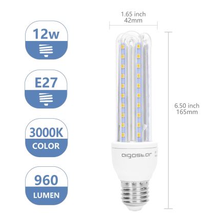 LED Žárovka E27/12W/230V 3000K - Aigostar