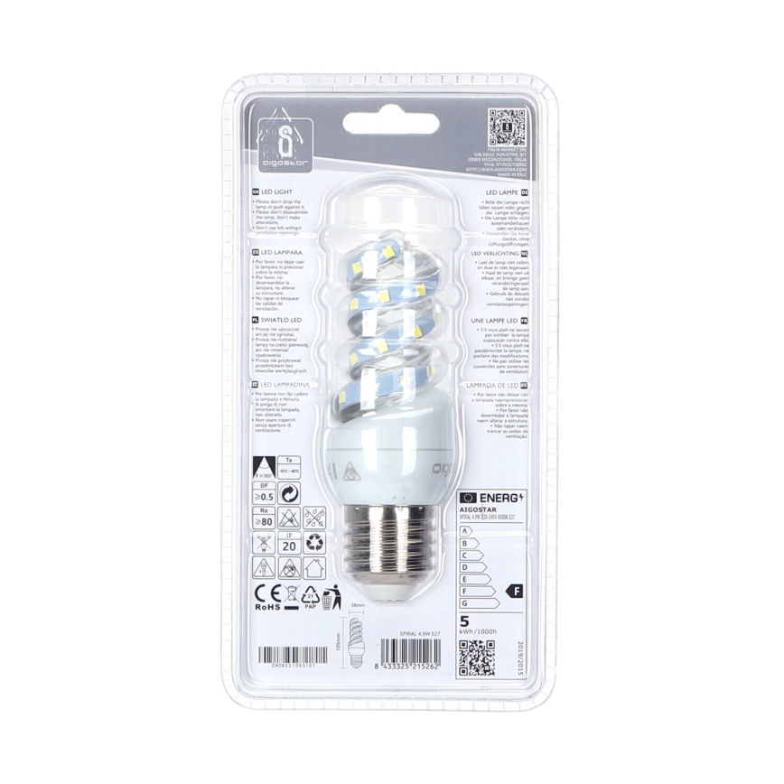 LED Žárovka E27/4,9W/230V 6500K - Aigostar