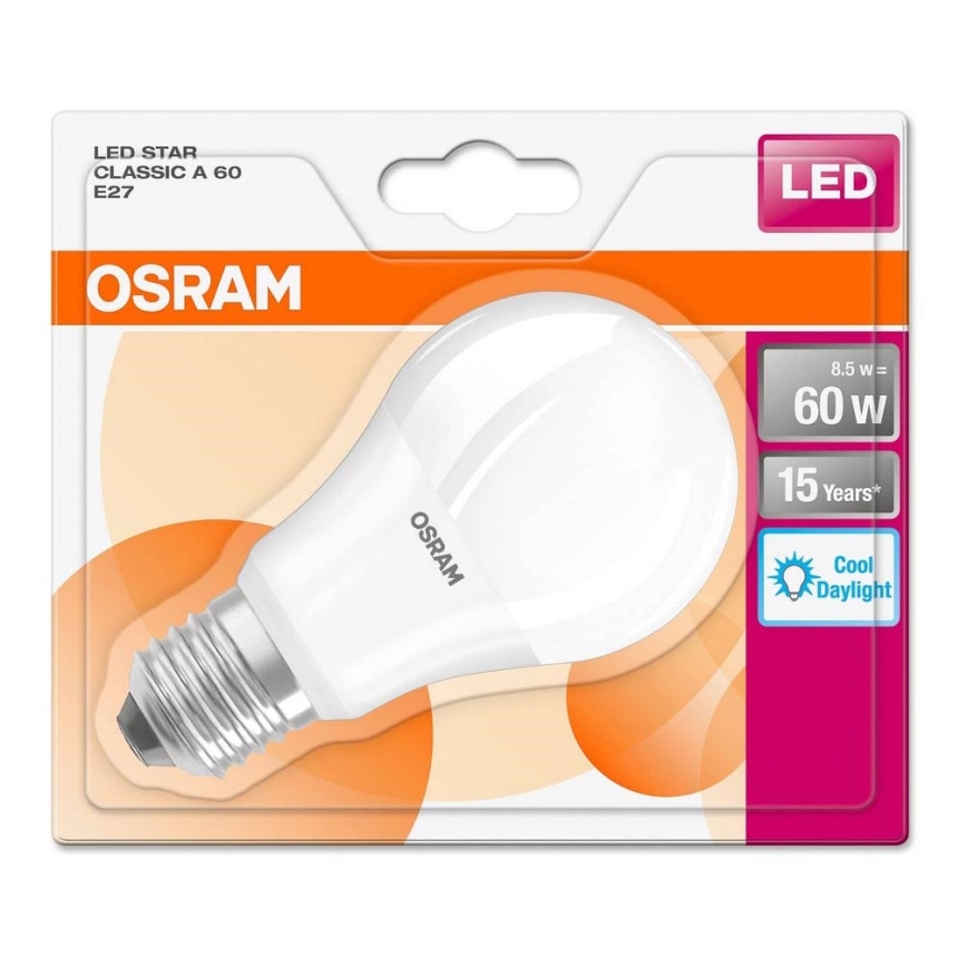 LED Žárovka E27/8,5W/230V 6500K - Osram