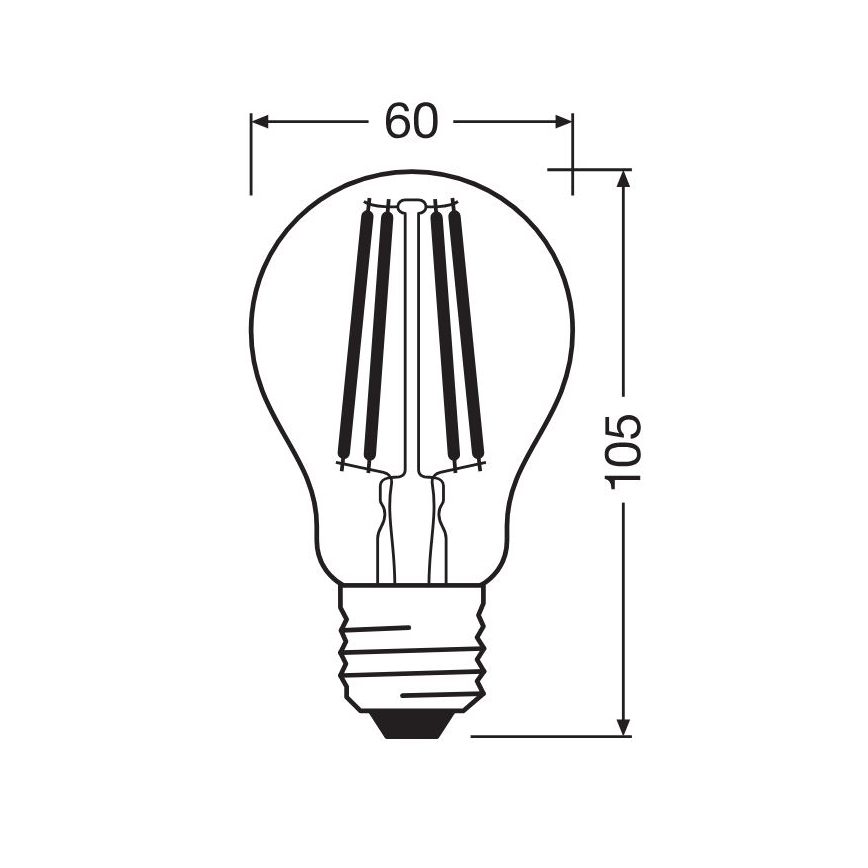 LED Žárovka FILAMENT A100 E27/11W/230V 4000K - Osram