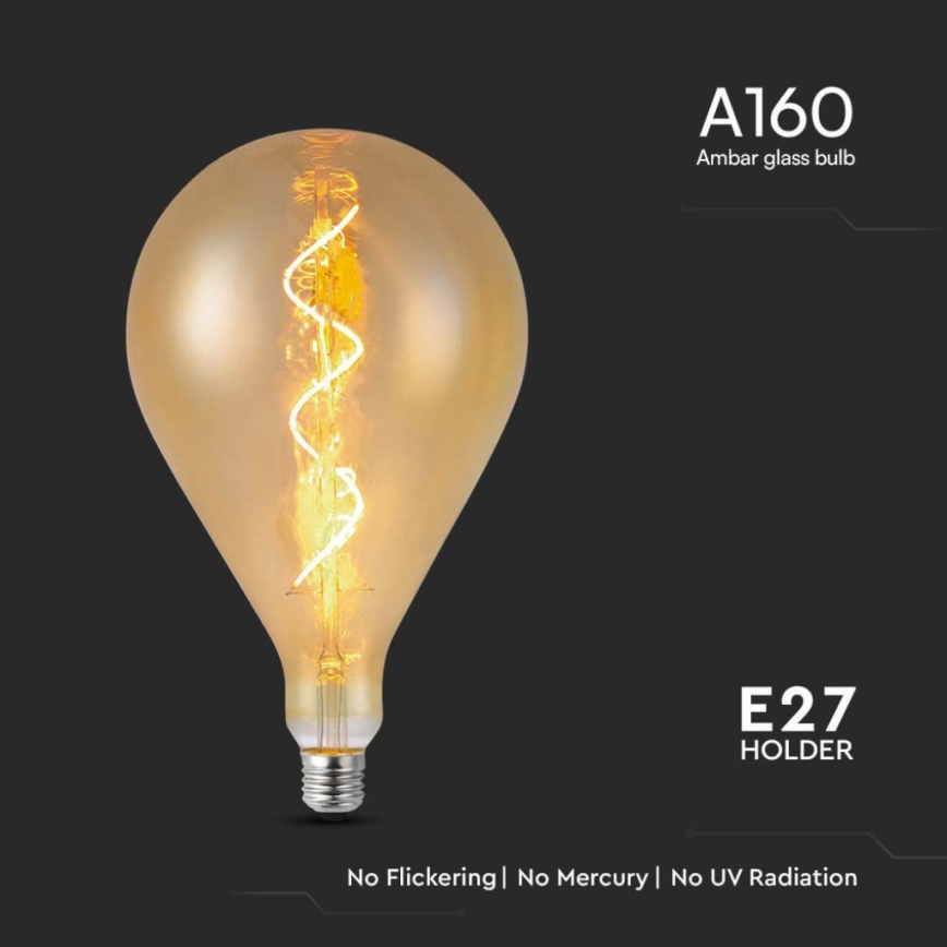 LED Žárovka FILAMENT A160 E27/4W/230V 1800K