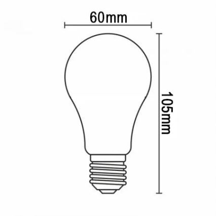 LED Žárovka FILAMENT A60 E27/12W/230V 3000K