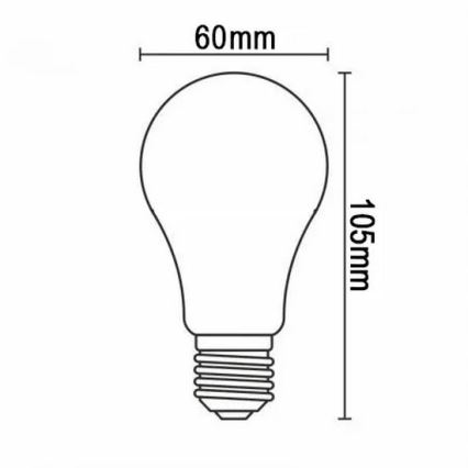 LED Žárovka FILAMENT A60 E27/12W/230V 330° 4000K