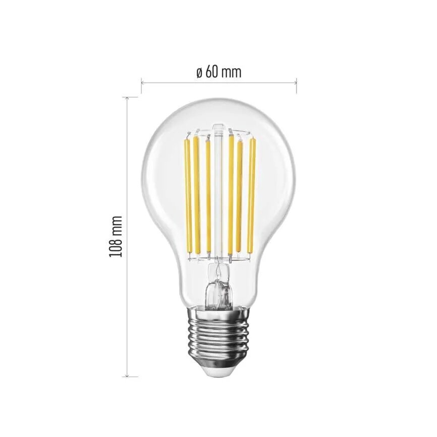 LED Žárovka FILAMENT A60 E27/7,2W/230V 4000K