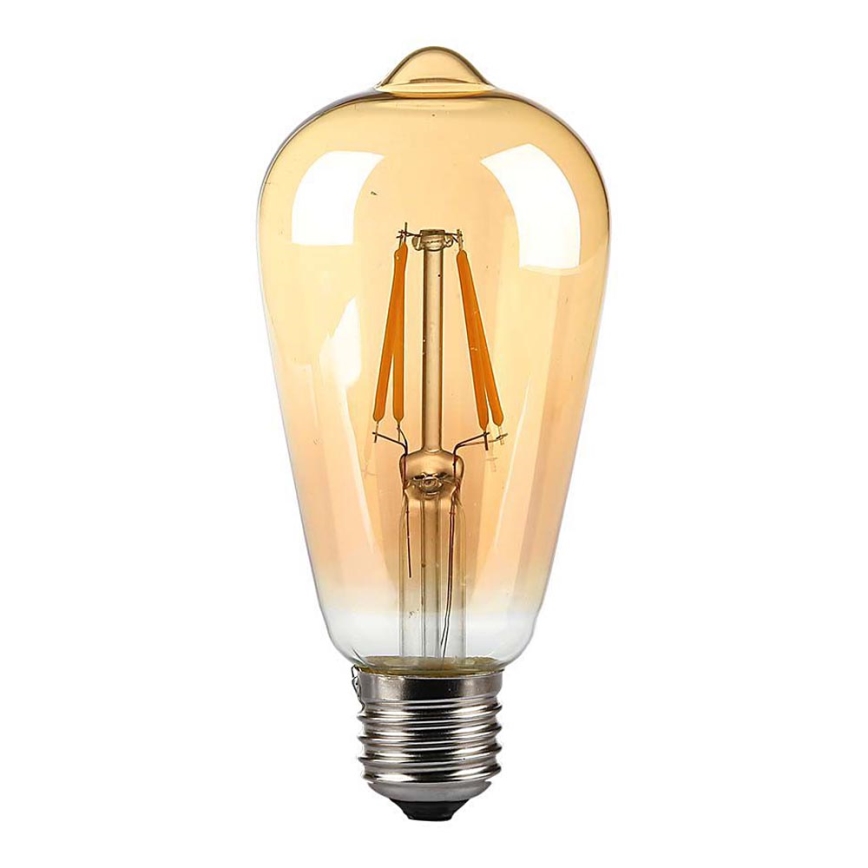 LED Žárovka FILAMENT AMBER ST64 E27/8W/230V 2200K