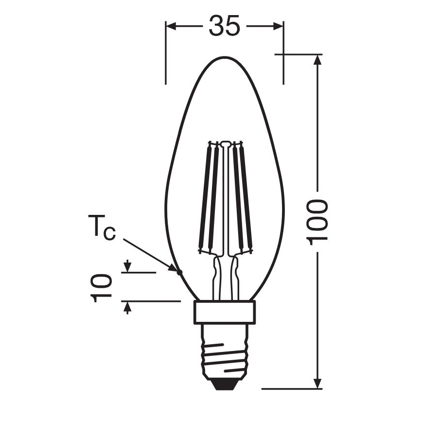 LED Žárovka FILAMENT B40 E14/4W/230V 2700K - Osram