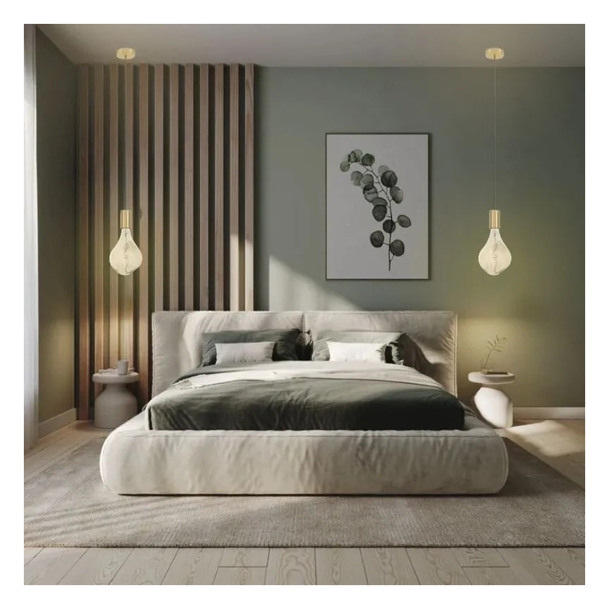 LED Žárovka FILAMENT BUMPED SMOKE ET160 E27/4W/230V 2000K